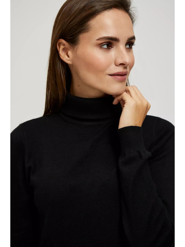Moodo Crni pulover s roll ovratnikom Moodo