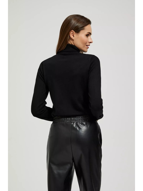 Moodo Crni pulover s roll ovratnikom Moodo