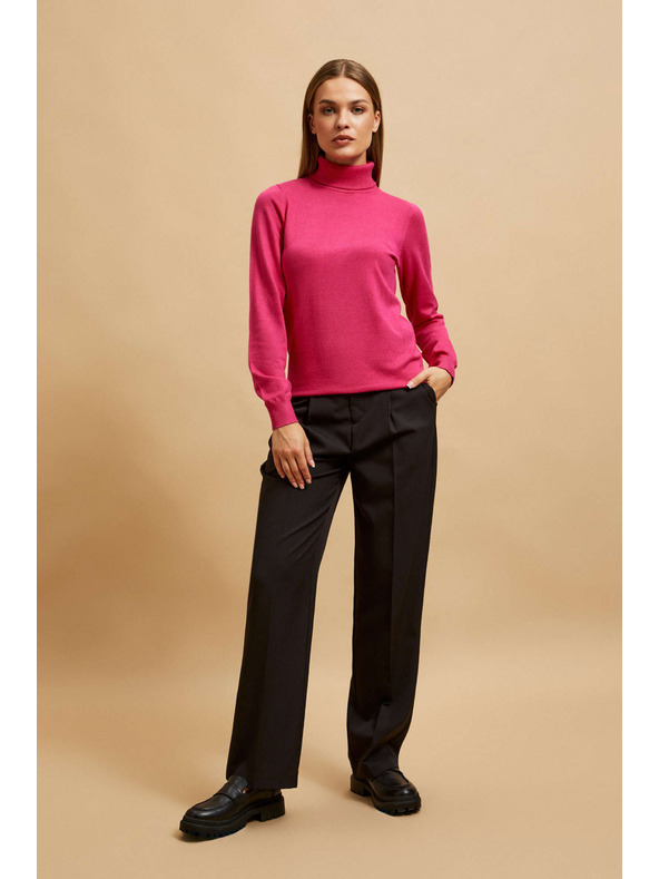 Moodo Fuksija pulover s roll ovratnikom Moodo