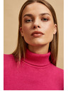 Moodo Fuksija pulover s roll ovratnikom Moodo
