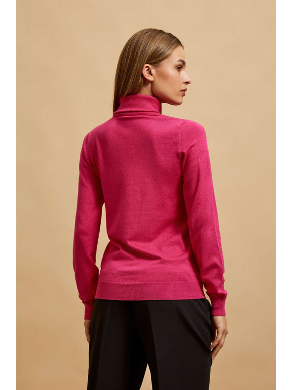 Moodo Fuksija pulover s roll ovratnikom Moodo