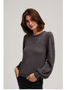 Moodo Pulover s napuhnutim rukavima i metalnom niti Moodo