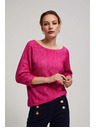 Moodo Fuksija pulover s 3/4 rukavima Moodo