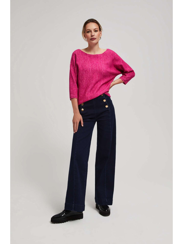 Moodo Fuksija pulover s 3/4 rukavima Moodo