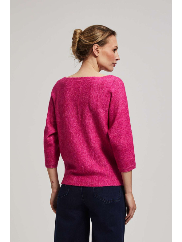Moodo Fuksija pulover s 3/4 rukavima Moodo