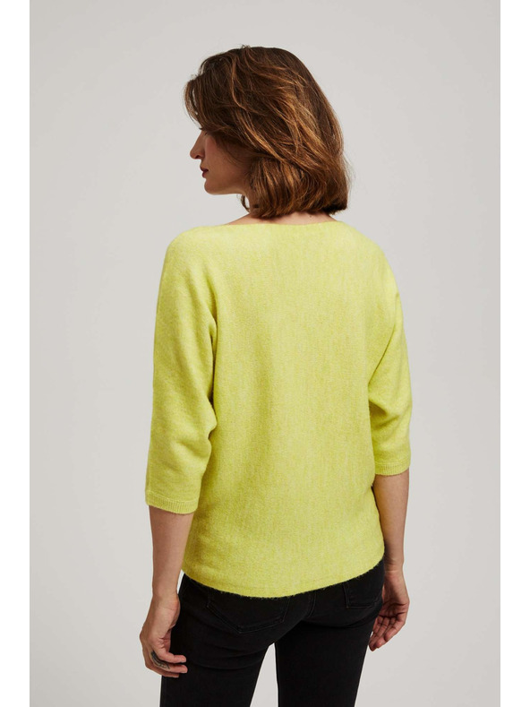 Moodo Limunasto zeleni pulover s 3/4 rukavima Moodo