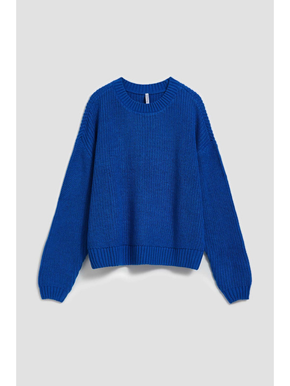 Moodo Azurni pulover s okruglim izrezom Moodo
