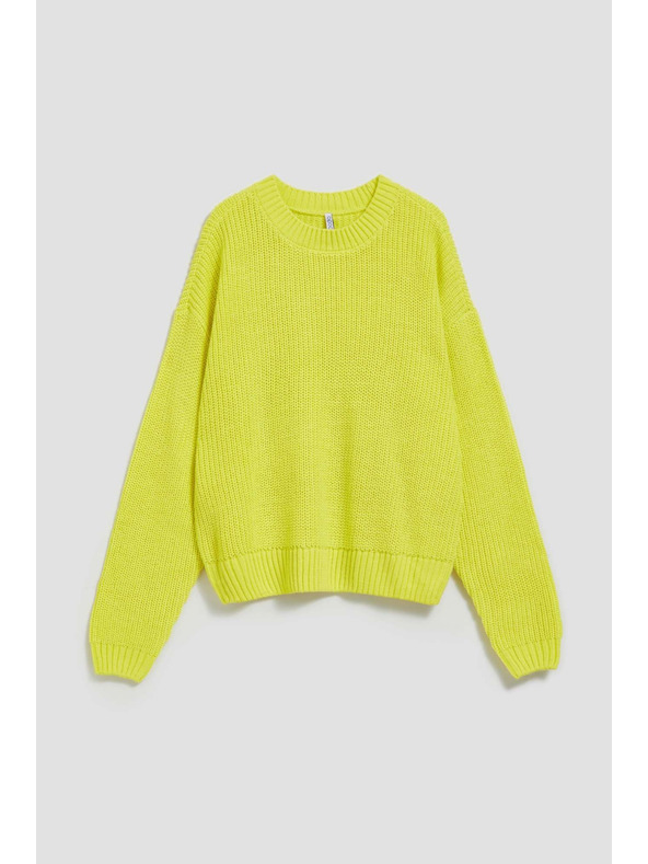 Moodo Limunasto zeleni pulover s okruglim izrezom Moodo