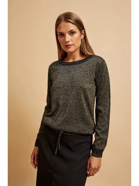 Moodo Crni pulover s metalnim vlaknom Moodo