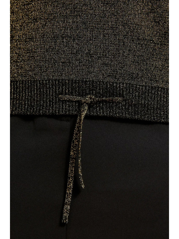 Moodo Crni pulover s metalnim vlaknom Moodo