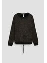 Moodo Crni pulover s metalnim vlaknom Moodo