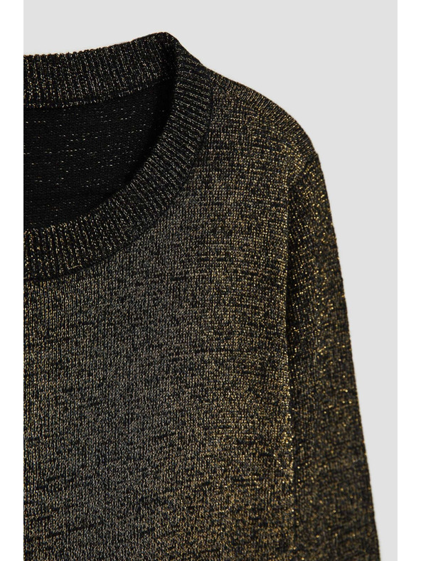Moodo Crni pulover s metalnim vlaknom Moodo