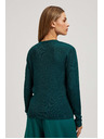 Moodo Uski pulover s V-izrezom smaragdni Moodo