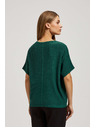 Moodo Oversize pulover s metalnom niti smaragdni Moodo