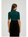 Moodo Pulover s roll ovratnikom ukrašen metalnom niti smaragdni Moodo
