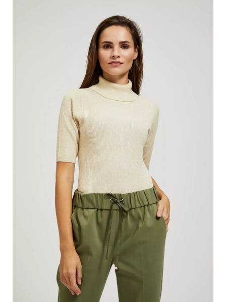 Moodo Džemper s rolakom ukrašen metalnom niti biserast Moodo