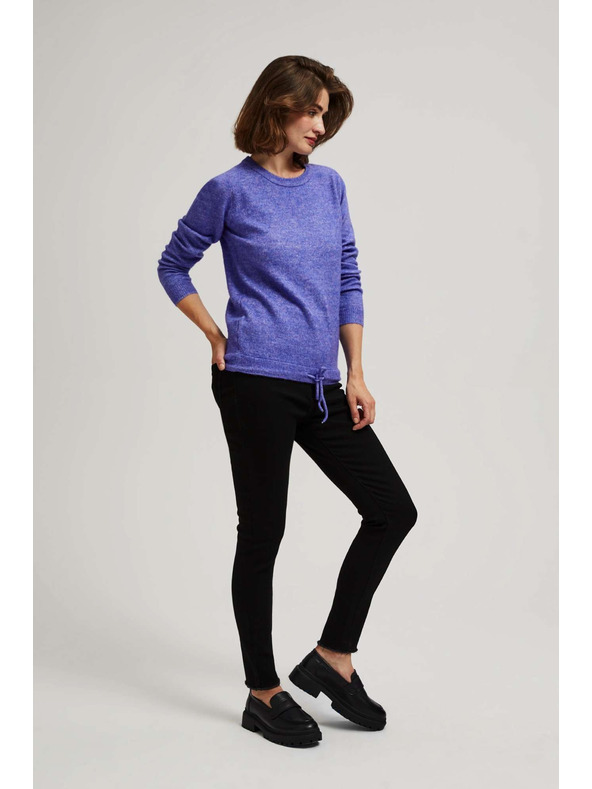 Moodo Džemper s vezom ljubičasti Moodo