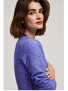 Moodo Džemper s vezom ljubičasti Moodo