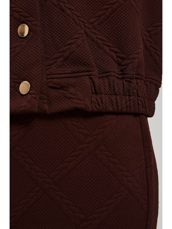 Moodo Dukserica s ukrasnim gumbima smeđa Moodo