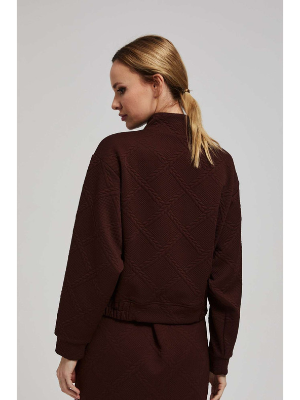 Moodo Dukserica s ukrasnim gumbima smeđa Moodo