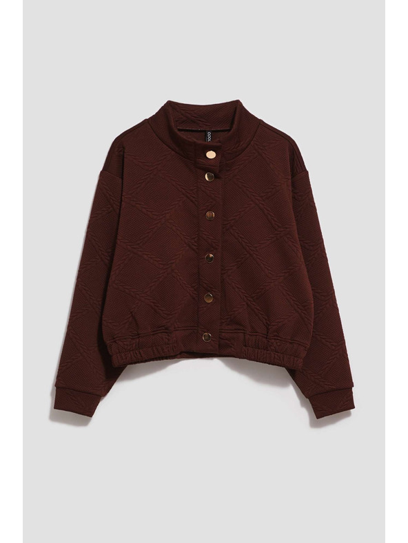 Moodo Dukserica s ukrasnim gumbima smeđa Moodo