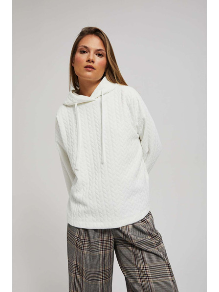 Moodo Dukserica s kapuljačom i dugim rukavima biserasta Moodo