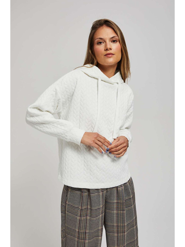 Moodo Dukserica s kapuljačom i dugim rukavima biserasta Moodo