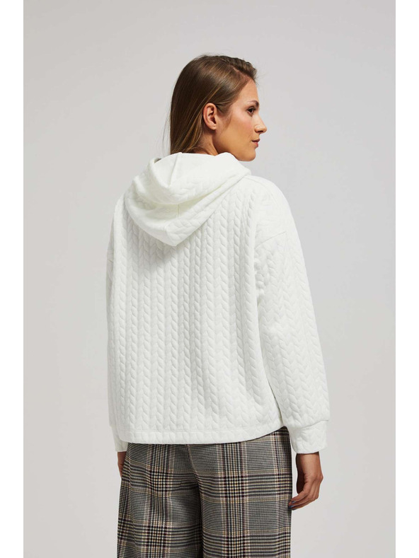 Moodo Dukserica s kapuljačom i dugim rukavima biserasta Moodo