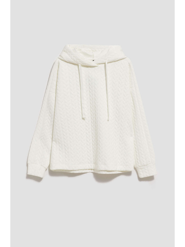 Moodo Dukserica s kapuljačom i dugim rukavima biserasta Moodo