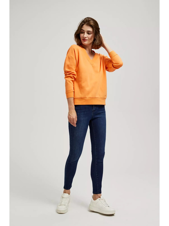 Moodo Bluza V-izreza narančasta Moodo