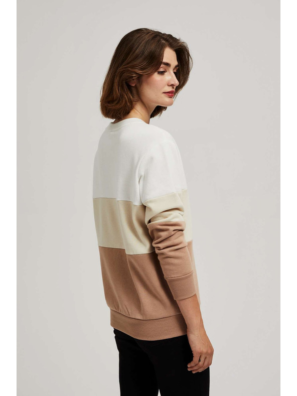 Moodo Džemper s printom tamno bež Moodo