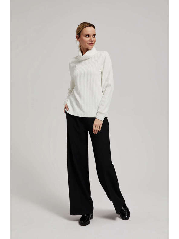 Moodo Dukserica širokog rolovanog ovratnika biserasta Moodo