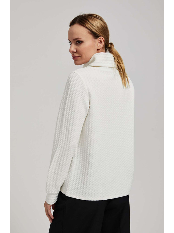 Moodo Dukserica širokog rolovanog ovratnika biserasta Moodo