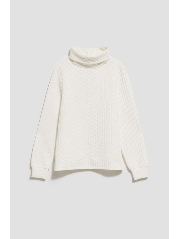 Moodo Dukserica širokog rolovanog ovratnika biserasta Moodo