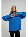 Moodo Bluza napuhanih rukava azurno plava Moodo