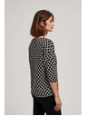 Moodo Bijela i tamno plava bluza s geometrijskim uzorkom Moodo