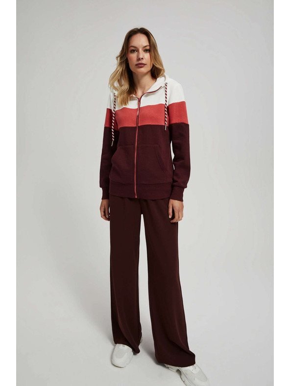 Moodo Dukserica s kapuljačom kesten boje Moodo