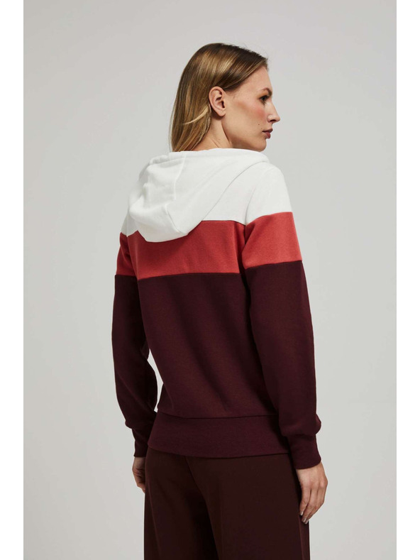 Moodo Dukserica s kapuljačom kesten boje Moodo