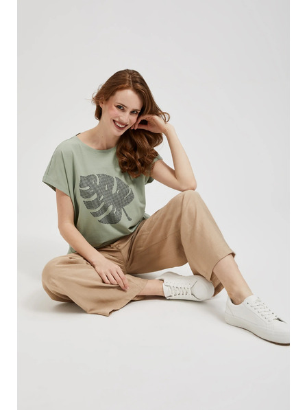 Moodo Bluza s printom maslinasta Moodo