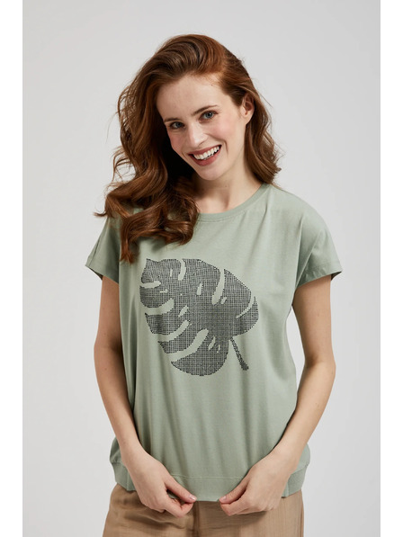 Moodo Bluza s printom maslinasta Moodo