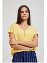 Moodo Žuta majica s gumbima na izrezu Moodo