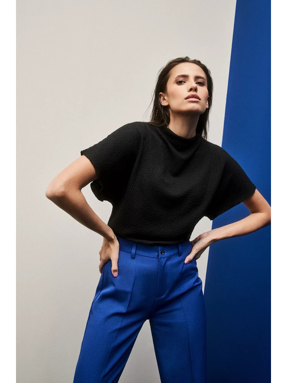 Moodo Elegantna crna bluza širokih rukava Moodo