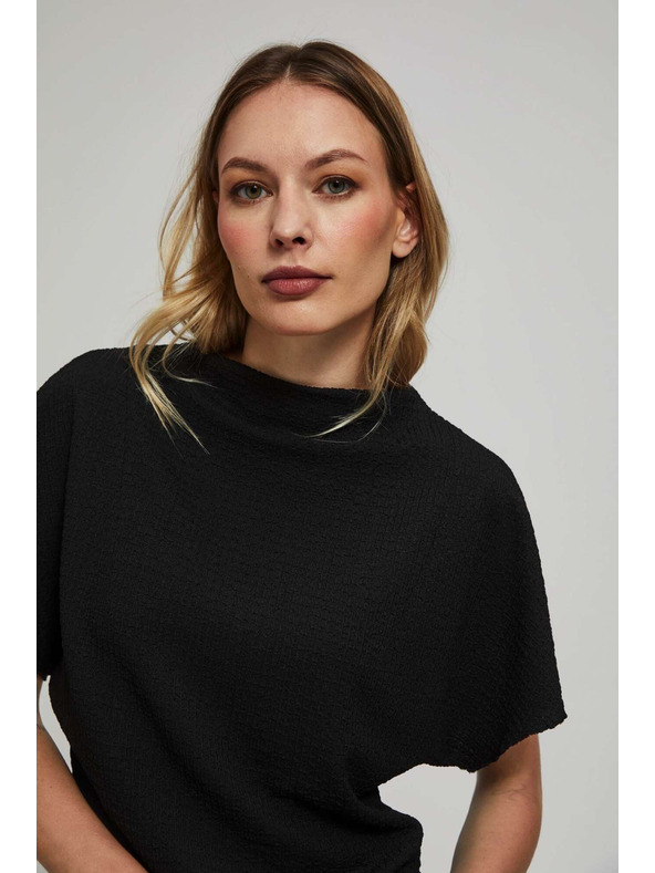Moodo Elegantna crna bluza širokih rukava Moodo