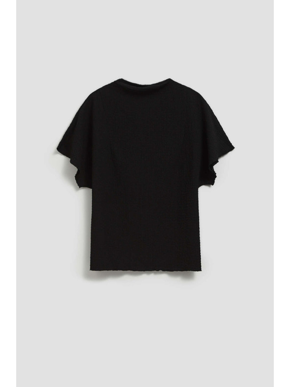 Moodo Elegantna crna bluza širokih rukava Moodo