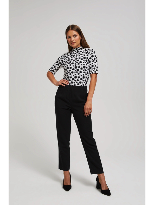 Moodo Uzorana bluza s polo ovratnikom biseraста Moodo