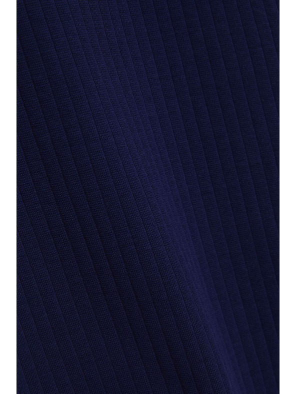 Moodo Rebrasta bluza s rolkom tamno plave boje Moodo