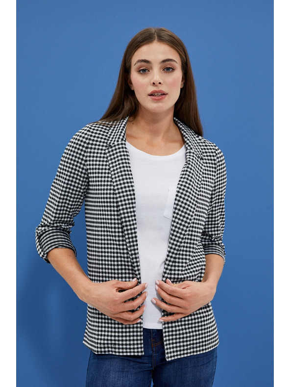 Moodo Crno-bijelo fino karasto sako Moodo