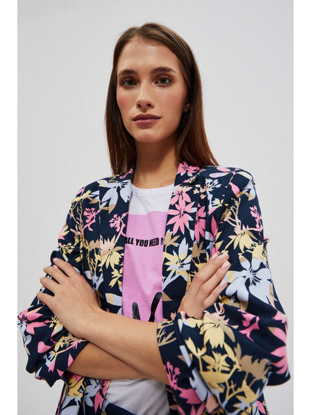 Moodo Jednostrani blejzer s biljnim printom Moodo
