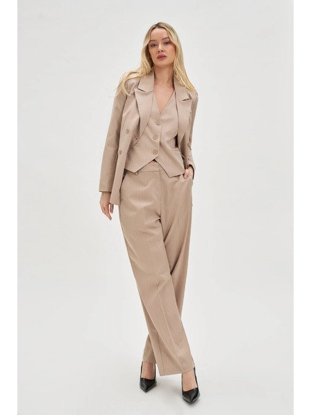 Moodo Prsluk u prugama bež boje Moodo