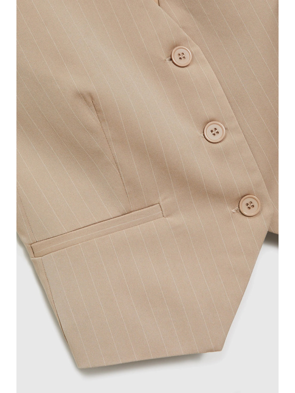 Moodo Prsluk u prugama bež boje Moodo